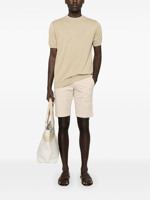 logo-plaque chino shorts